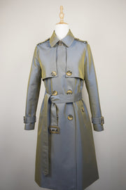WTC-191352 Forest Green Luxury Style Chameleon Trench Coat ( Queen's Favorite )