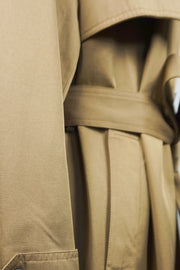 WTC-3354 Caramel Silk Cotton Trench Coat ( Water - Resistant )