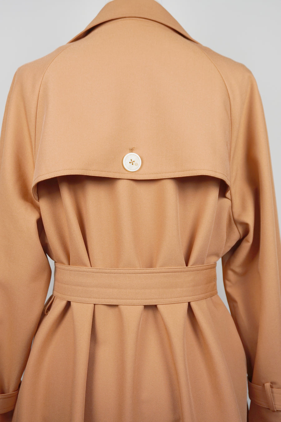 WTC-3913 Vintage Apricot Casual Style Trench Coat ( Scarf is not included )