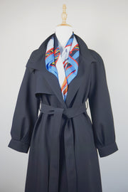 WTC-101811 Black Chic Tyle Trench Coat ( Scarf is not included )