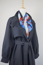 WTC-101811 Black Chic Tyle Trench Coat ( Scarf is not included )
