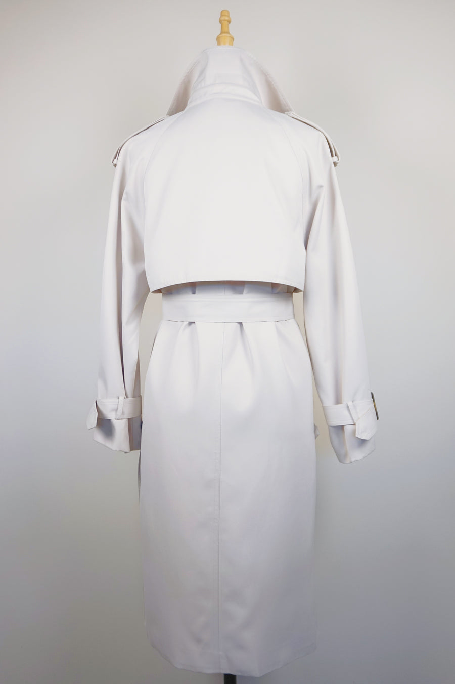 WTC-0416 Off-White Casual Style Trench Coat ( Scarf is not included )