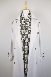 WTC-0416 Off-White Casual Style Trench Coat ( Scarf is not included )