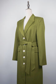 WTC-AW026 Olive Green / Camel Business Style Trench Coat