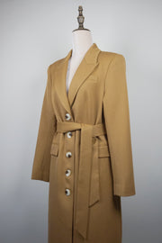WTC-AW026 Olive Green / Camel Business Style Trench Coat