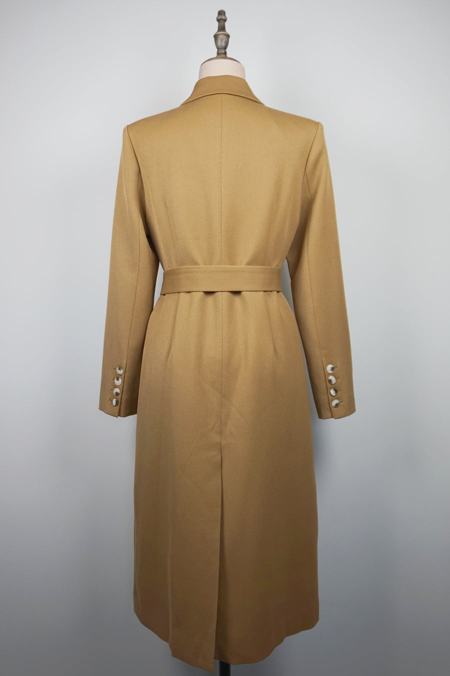 WTC-AW026 Olive Green / Camel Business Style Trench Coat