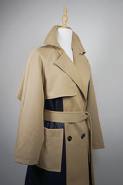 WTC-4S675 Camel & Black Padded Trench Coat
