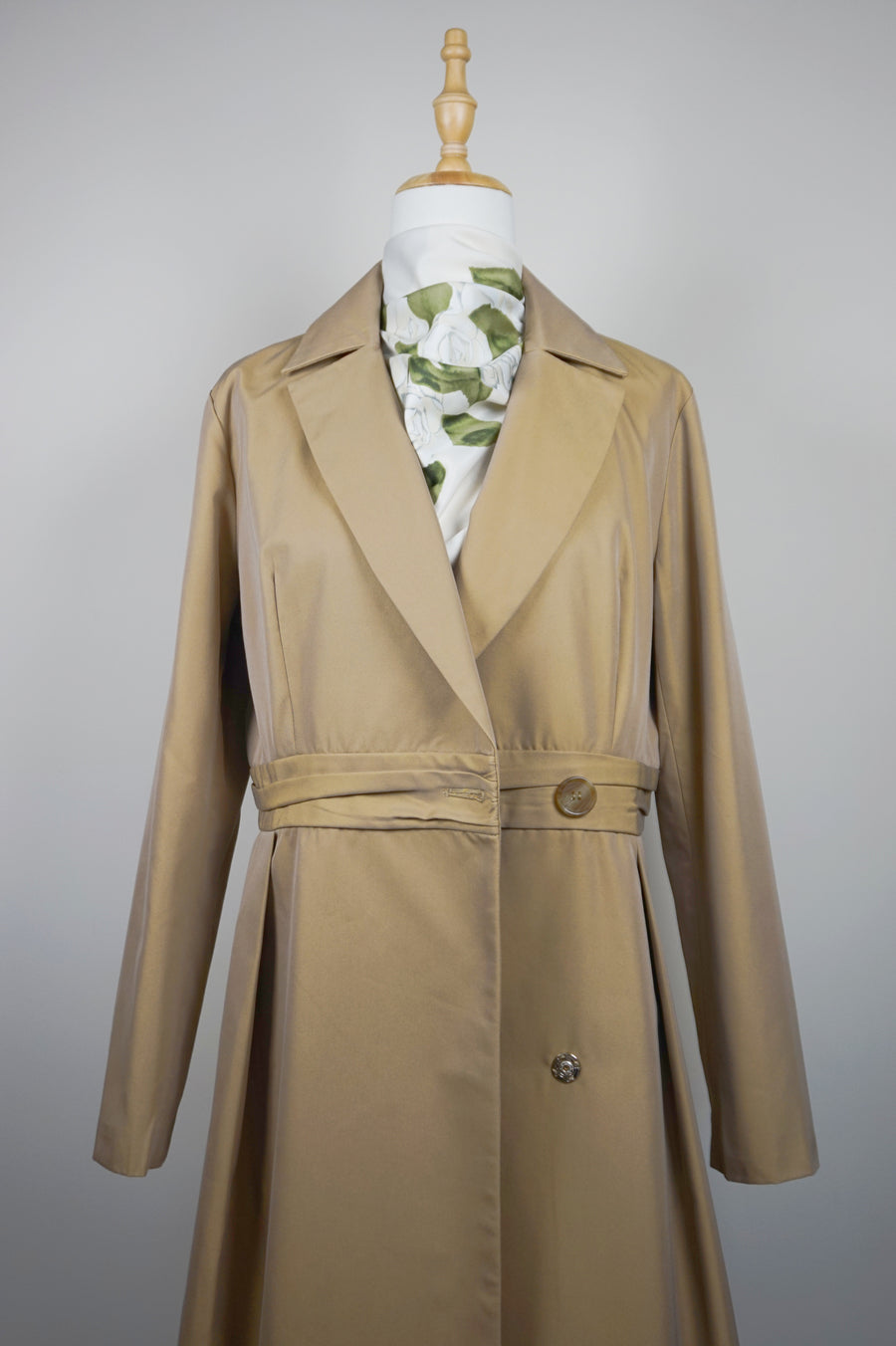 WTC-28003 Camel Chic Style Chameleon Trench Coat ( Scarf is not included )