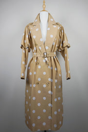 WTC-08013 Polka Dots Artistic Style Trench Coat