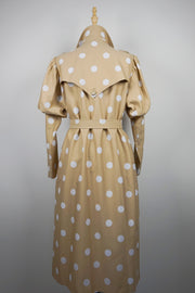 WTC-08013 Polka Dots Artistic Style Trench Coat