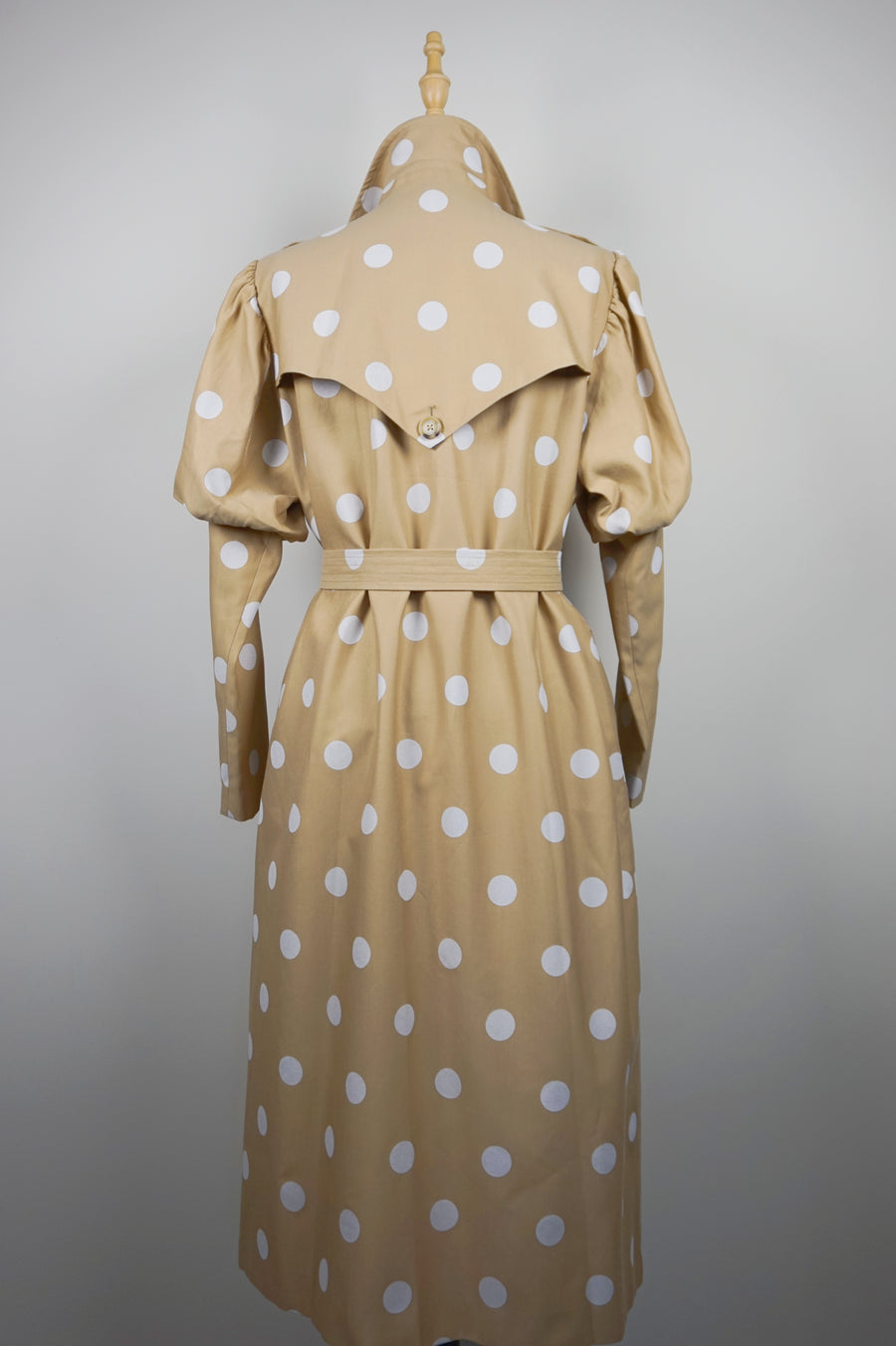 WTC-08013 Polka Dots Artistic Style Trench Coat
