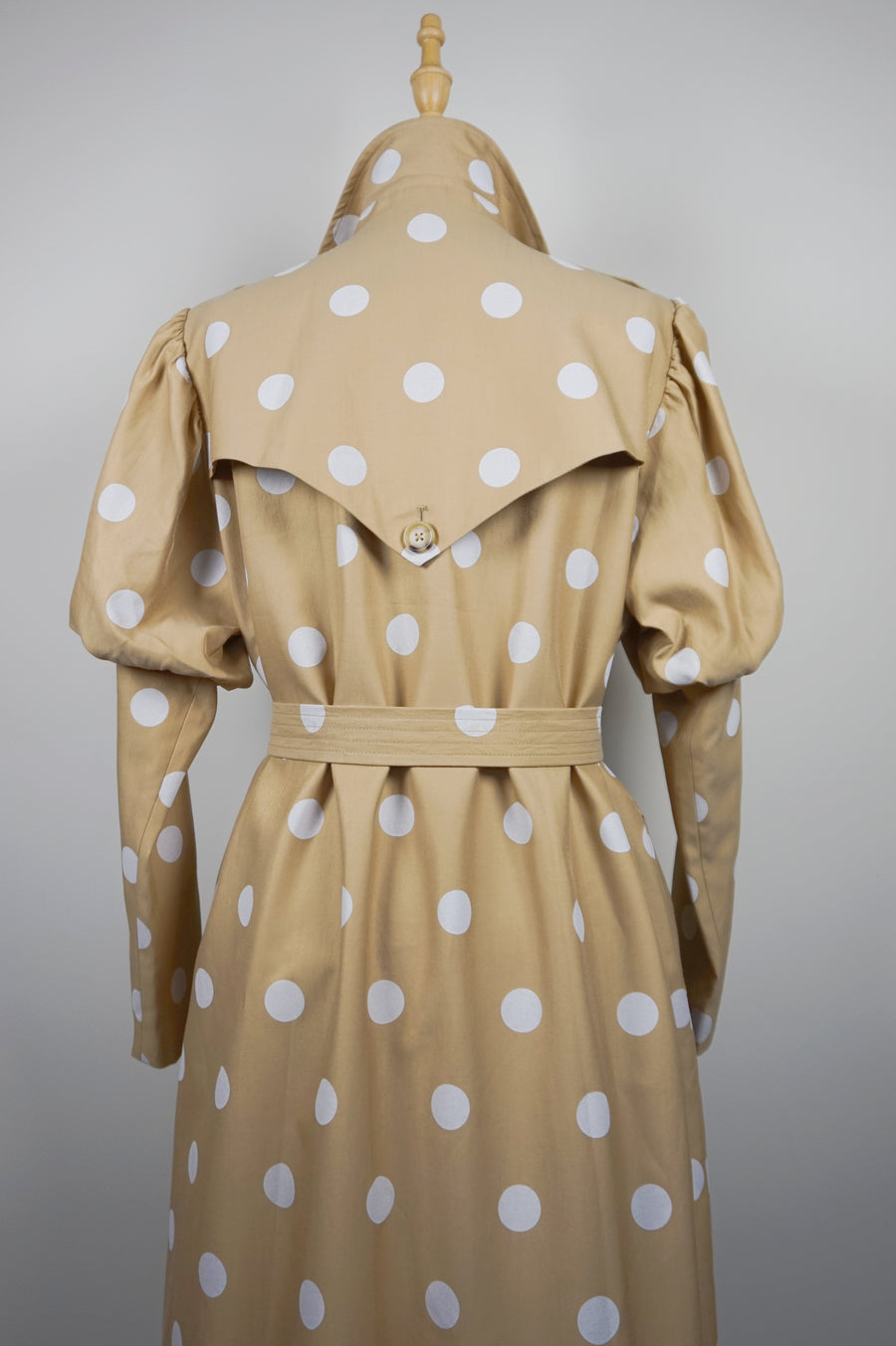 WTC-08013 Polka Dots Artistic Style Trench Coat