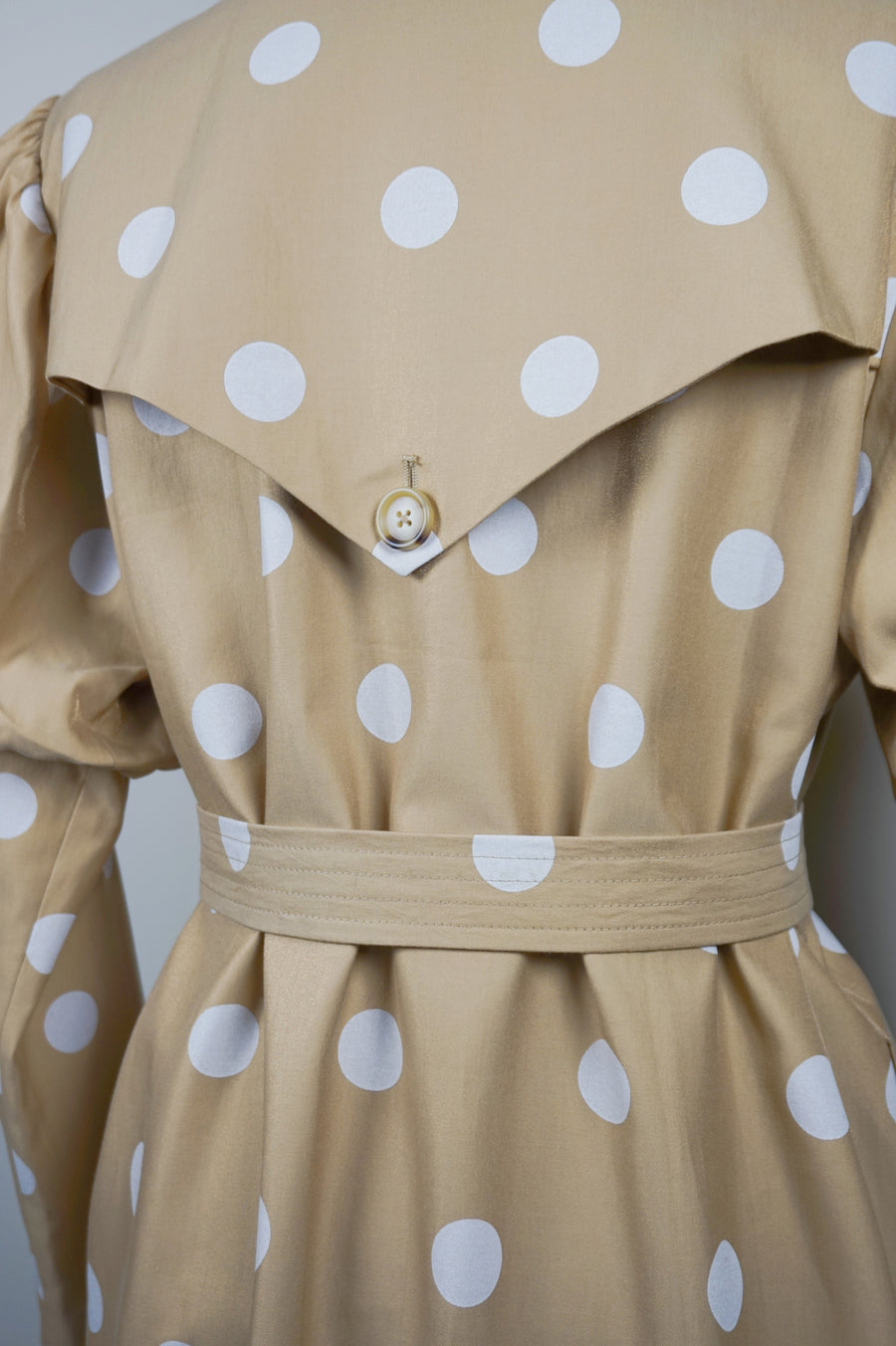 WTC-08013 Polka Dots Artistic Style Trench Coat