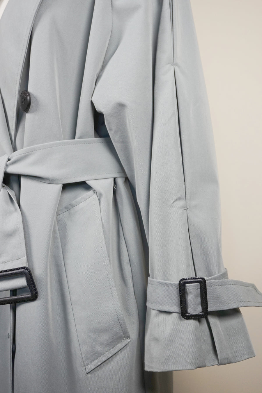 WTC-0755 Pale Blue Casual Style Trench Coat
