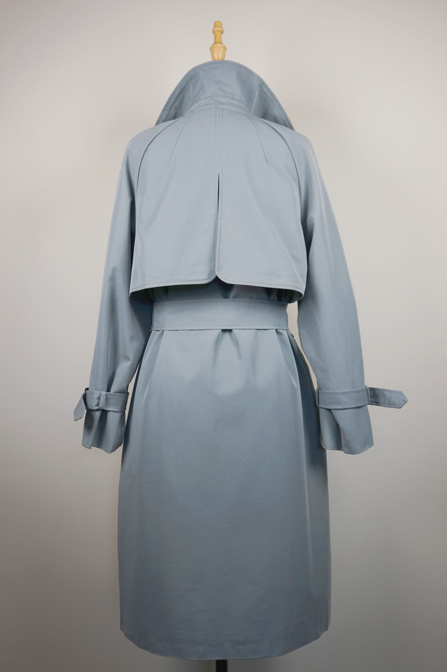 WTC-0755 Pale Blue Casual Style Trench Coat
