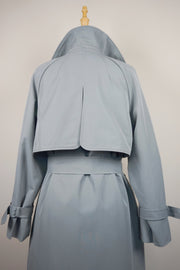WTC-0755 Pale Blue Casual Style Trench Coat