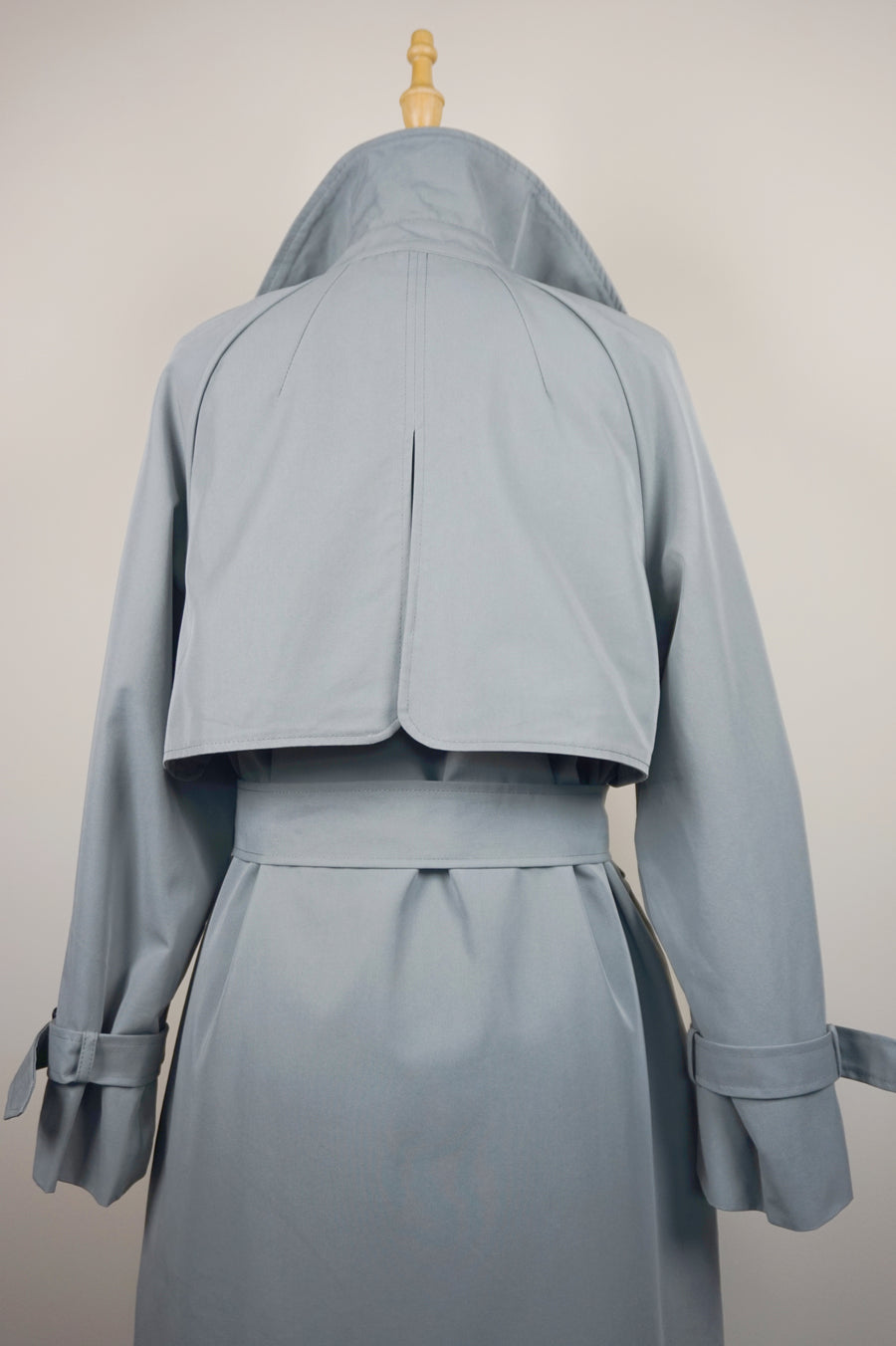 WTC-0755 Pale Blue Casual Style Trench Coat