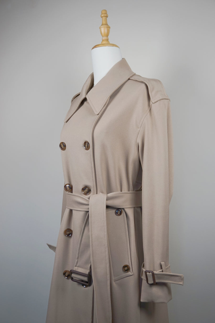 WTC-82016 Beige Luxury Style Trench Coat