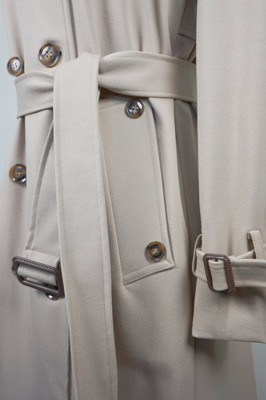 WTC-82016 Beige Luxury Style Trench Coat