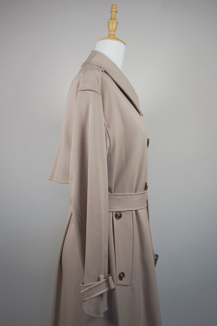 WTC-82016 Beige Luxury Style Trench Coat