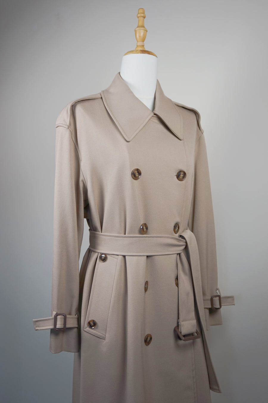 WTC-82016 Beige Luxury Style Trench Coat