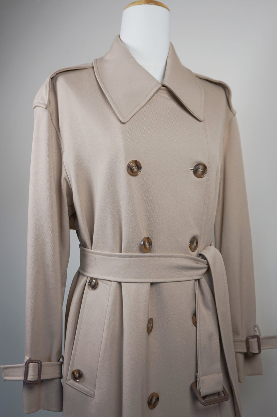 WTC-82016 Beige Luxury Style Trench Coat