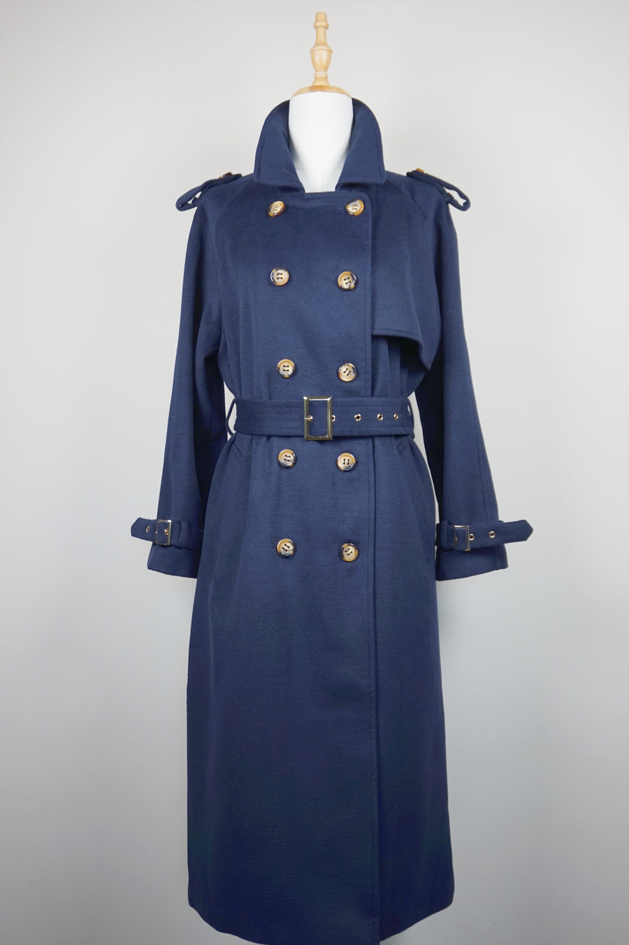 WTC-1601 Royal Blue Classic Style Trench Coat