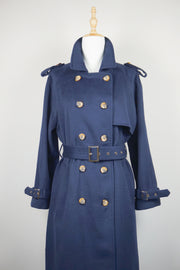 WTC-1601 Royal Blue Classic Style Trench Coat