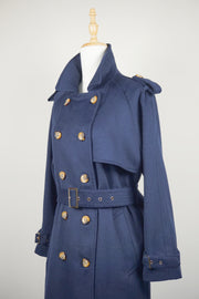 WTC-1601 Royal Blue Classic Style Trench Coat