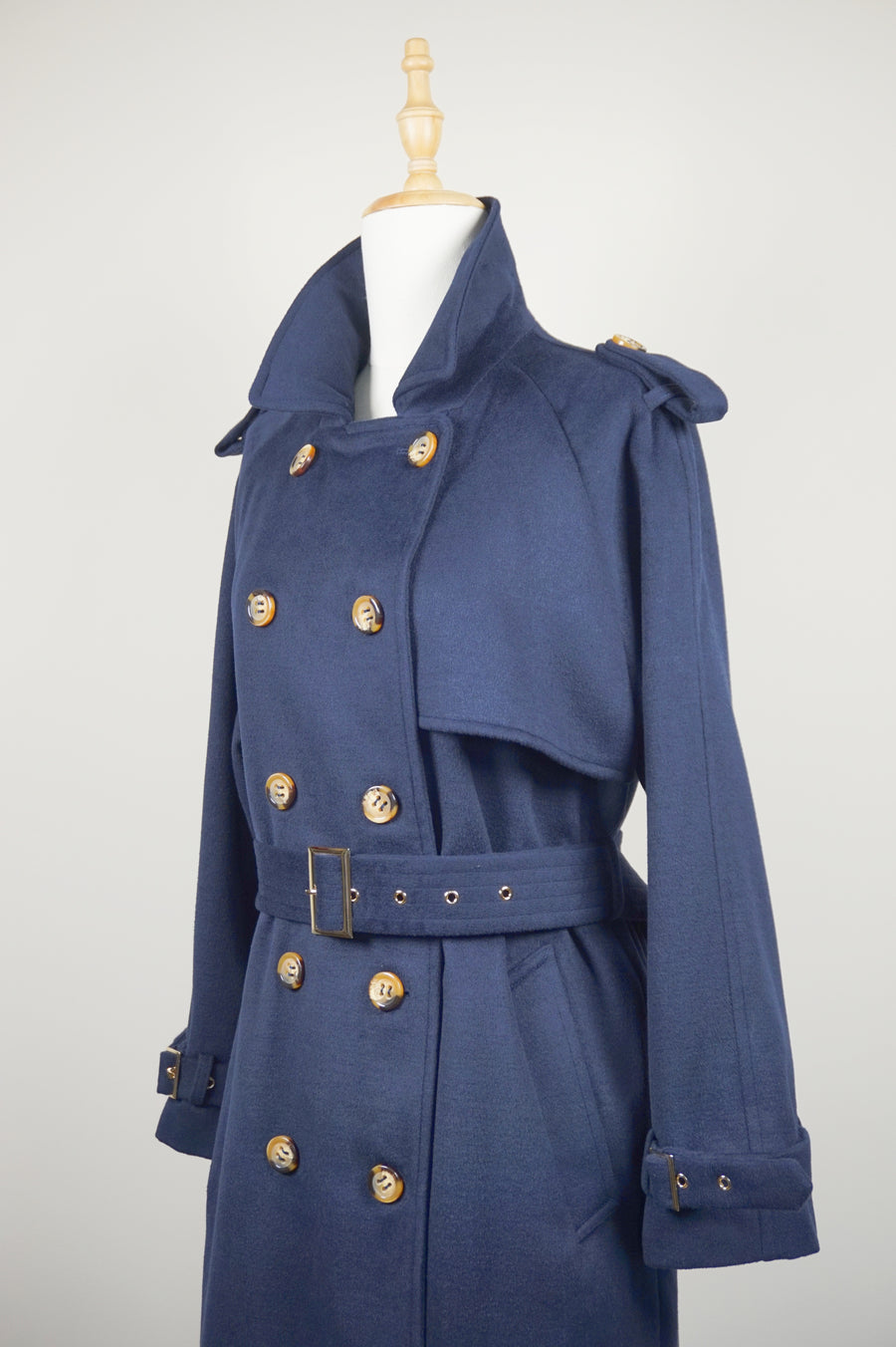 WTC-1601 Royal Blue Classic Style Trench Coat