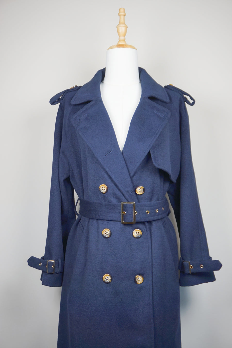 WTC-1601 Royal Blue Classic Style Trench Coat