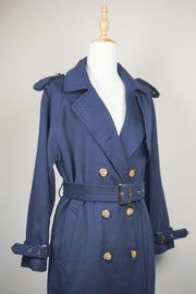 WTC-1601 Royal Blue Classic Style Trench Coat