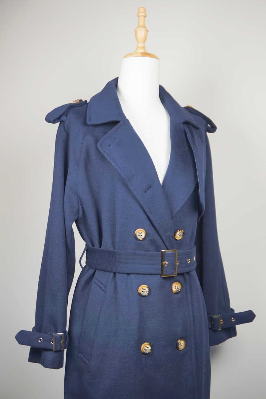 WTC-1601 Royal Blue Classic Style Trench Coat
