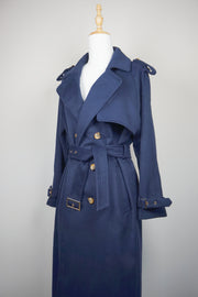WTC-1601 Royal Blue Classic Style Trench Coat