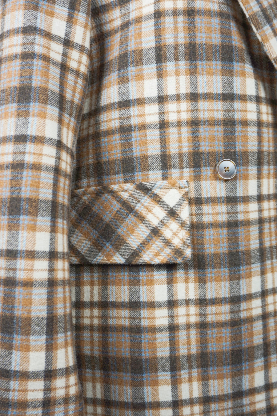 WWC-4F8511 British Check Chic Style Wool Coat