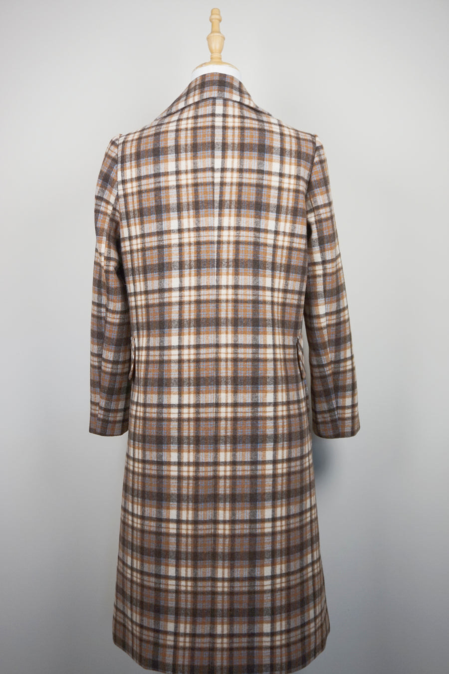 WWC-4F8511 British Check Chic Style Wool Coat