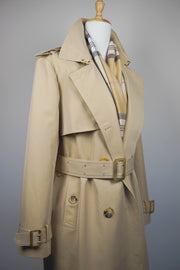 WTC-191351 Khaki Classic Style Chameleon Trench Coat ( Scarf is not included )