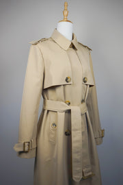 WTC-191351 Khaki Classic Style Chameleon Trench Coat ( Scarf is not included )