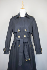 WTC-191353 Black Classic Style Chameleon Trench Coat