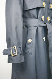 WTC-191353 Black Classic Style Chameleon Trench Coat