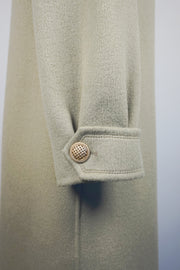 WWC-260303 Olive Green Elegant Style Wool Coat