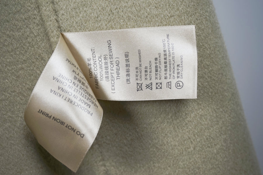 WWC-260303 Olive Green Elegant Style Wool Coat