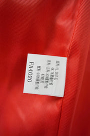 WWC-FA4020 Red French Style Ruffle Wool Coat