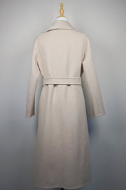 WWC-2255 Beige Elegant Style Long Wool Coat
