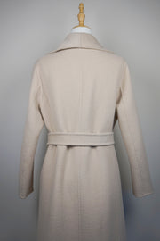 WWC-2255 Beige Elegant Style Long Wool Coat