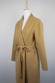 WWC-QW170 Camel Luxury Style Drawstring Wool Coat