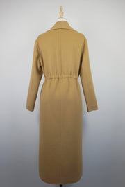 WWC-QW170 Camel Luxury Style Drawstring Wool Coat