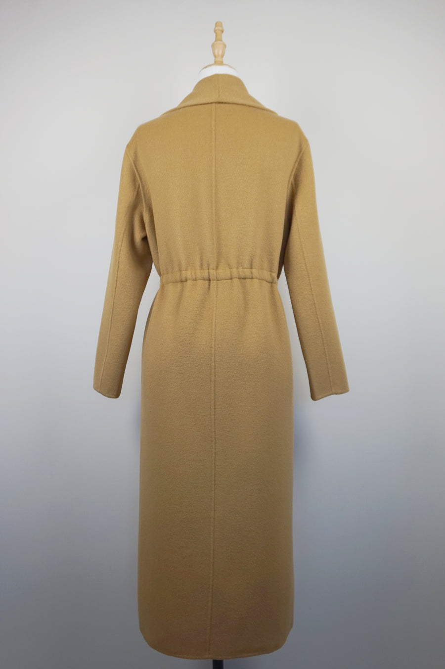 WWC-QW170 Camel Luxury Style Drawstring Wool Coat