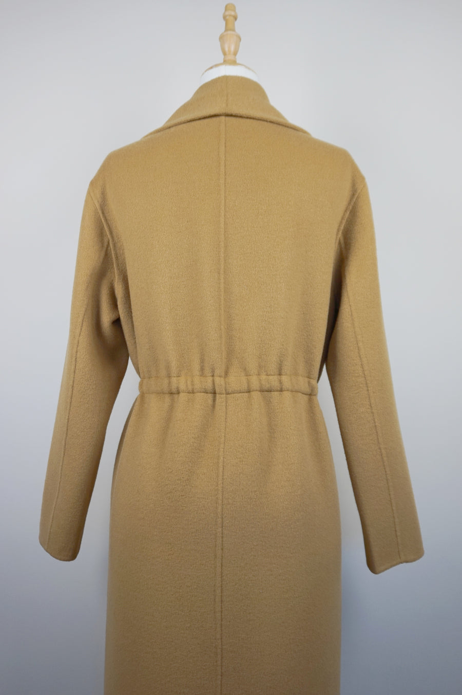 WWC-QW170 Camel Luxury Style Drawstring Wool Coat