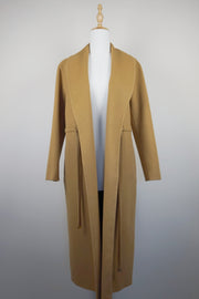 WWC-QW170 Camel Luxury Style Drawstring Wool Coat